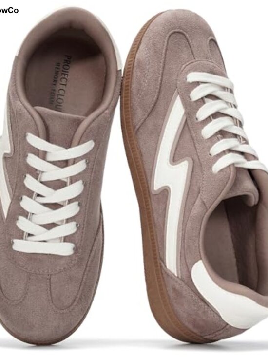 Shoes - Womens Comfortable Walking Sneakers Memory Foam Non-Slip Lace-Up